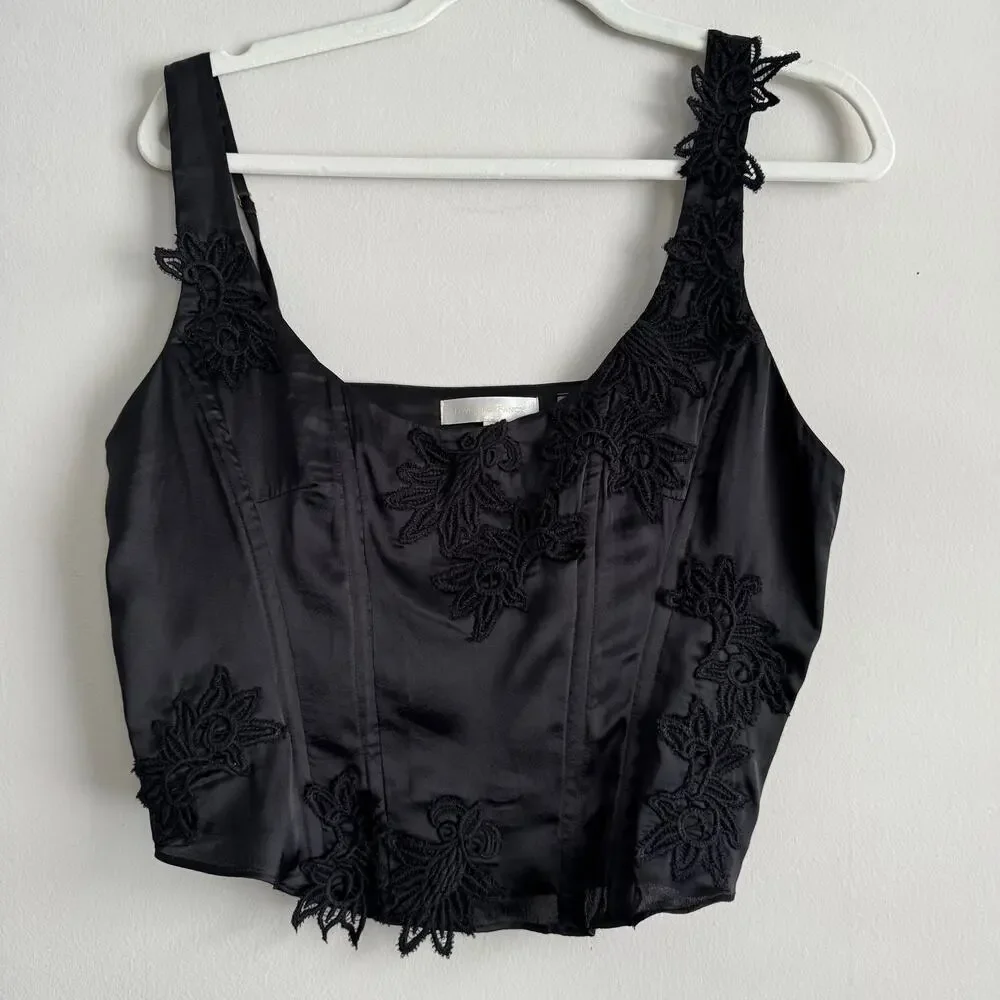 Loveshackfancy Mori Corset Bustier Lace Top Size 12 - Picture 3 of 12